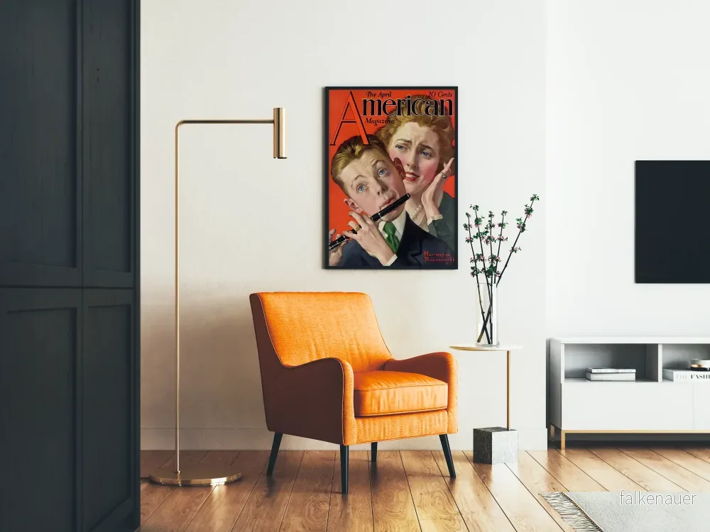 Vintageposter av Norman Rockwell - Ung musiker med flöjt - Bild 2