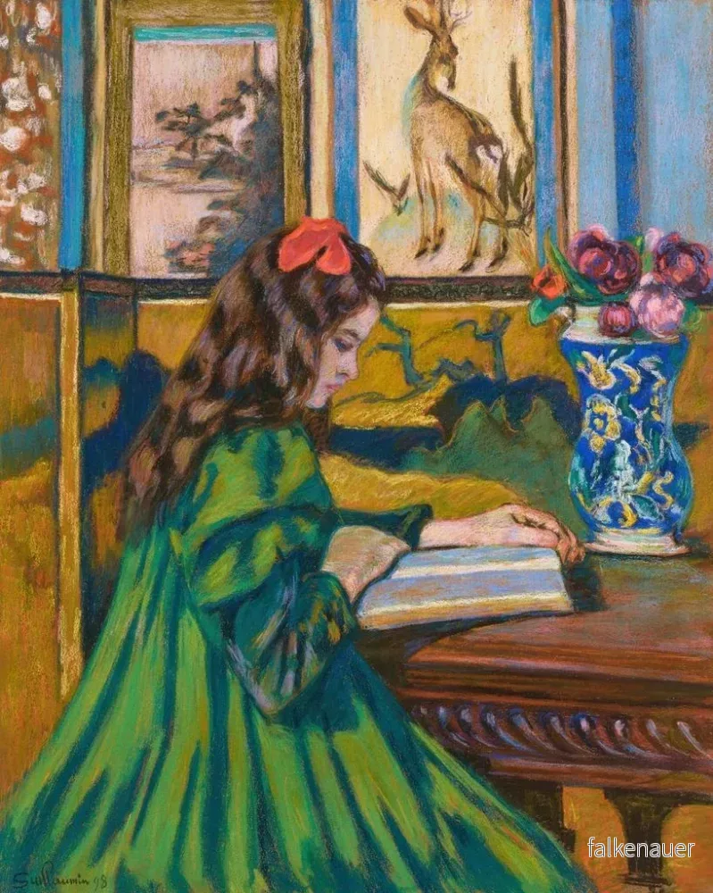 Målning Madeleine Guillaumin läsande - Armand Guillaumin | Konsttryck - Bild 2