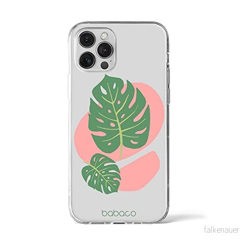 ERT GROUP mobiltelefonfodral för Apple Iphone 12 PRO MAX originalt och officiellt licensierat Babaco mönster Plants 011 Vit optimalt anpassad till formen på mobiltelefonen, gedeeltelijk transparant 5903932575491