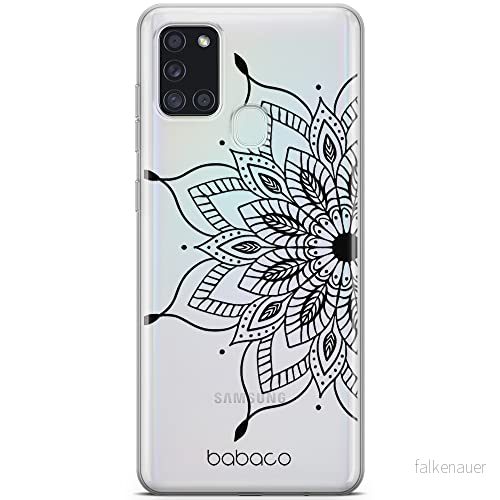 ERT GROUP mobiltelefonfodral för Samsung A21s originalt och officiellt licensierat Babaco mönster Mandalas 004 Vit optimalt anpassad till formen på mobiltelefonen, gedeeltelijk transparant 5904805828881