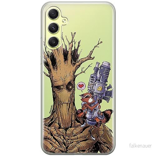 ERT GROUP mobiltelefonfodral för Samsung A34 5G originalt och officiellt licensierat Marvel mönster Guardians of the Galaxy 001 anpassad till formen på mobiltelefonen, gedeeltelijk transparant 5905511774752