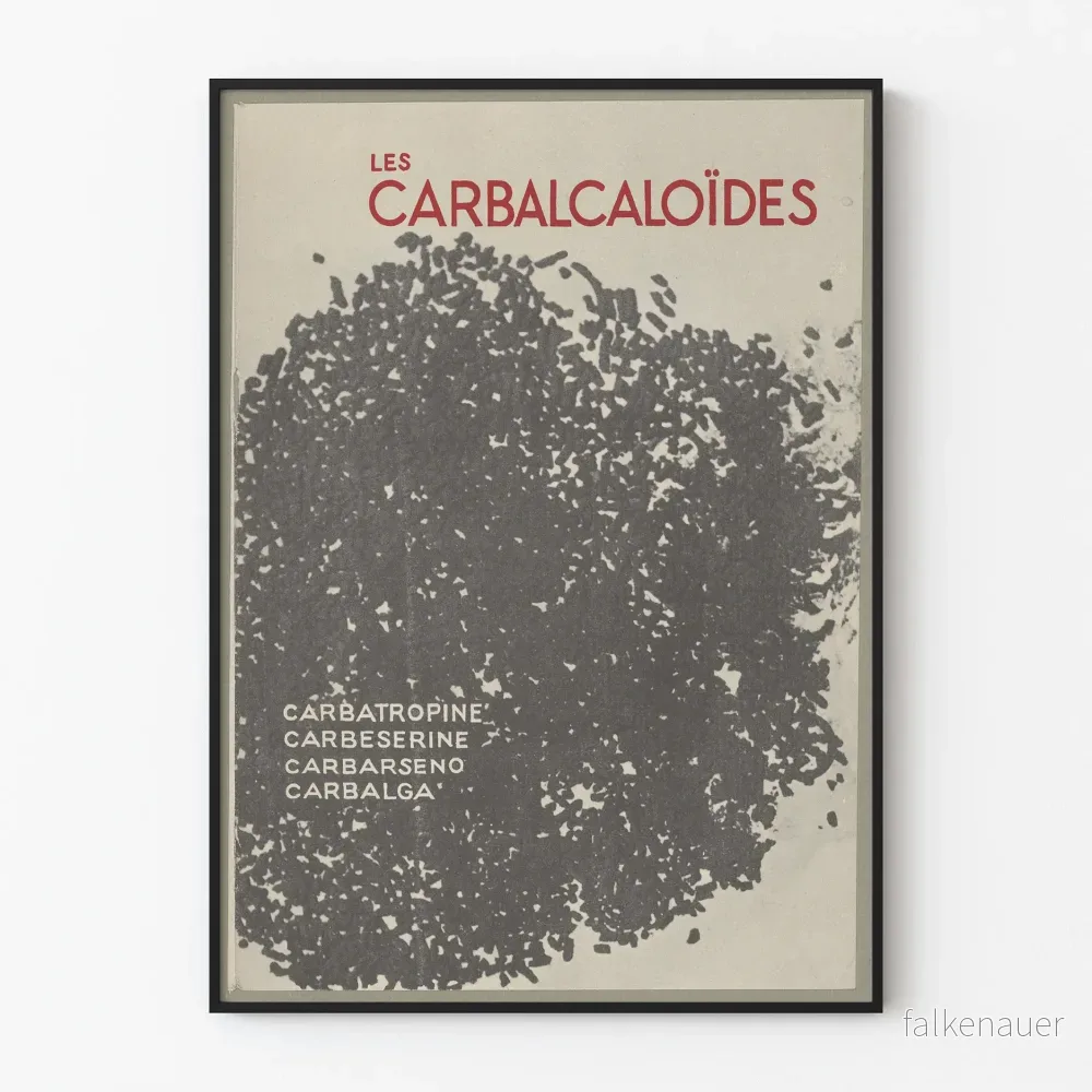 Vintage vetenskaplig poster Les Carbalcaloïdes
