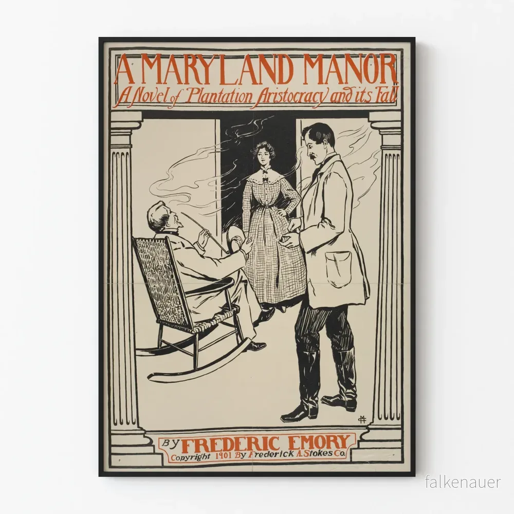 Vintageposter A Maryland Manor - aristokratisk roman 1901