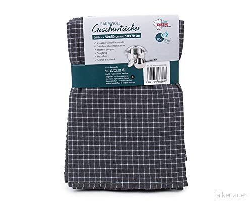 Amago Jacquard Kökshanddukar 100 % Bomull (2 St), 50 x 70 cm Grå/Vit 4021626395758