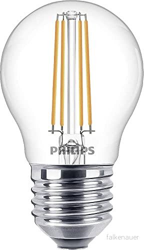 Philips Classic LED ljuskälla, 40W, E27, P45, Klart glas, varmvitt ljus, 2700 kelvin, 15 000 timmar, Ej dimbar, 2 pack 8718699763893