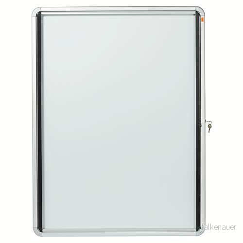 Nobo Låsbar Magnetisk Anslagstavla för Utomhusbruk, 9 x A4, Premium Plus, Vit, 1902580 5028252064064