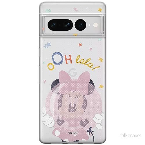ERT GROUP mobiltelefonfodral för Google PIXEL 7 PRO originalt och officiellt licensierat Disney mönster Minnie 046 optimalt anpassad till formen på mobiltelefonen, gedeeltelijk transparant 5905795163044