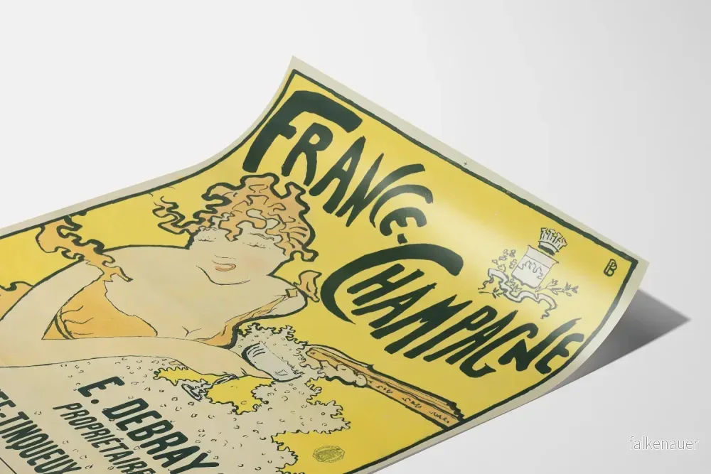 Vintageposter Frankrike Champagne - Väggdekoration Art Nouveau - Bild 3
