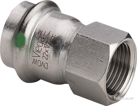 Viega Sanpress Inox Övergångsmuff 42 mm x 1 1/2" Rostfritt Stål 436674 4015211436674