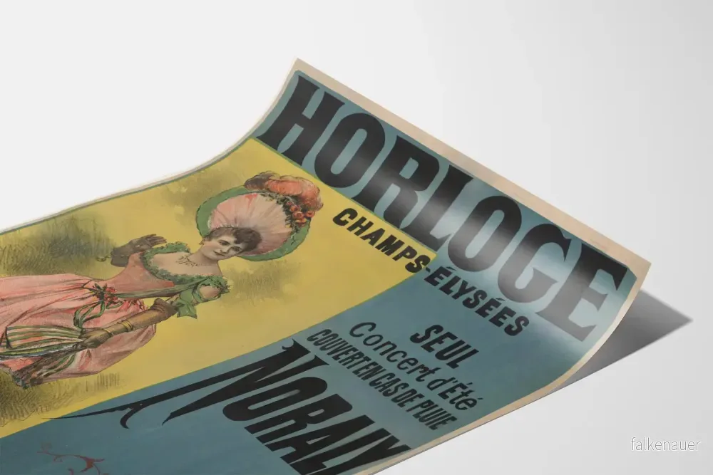 Vintageposter Horloge Champs-Élysées Sommarkonsert Noraly - Bild 3