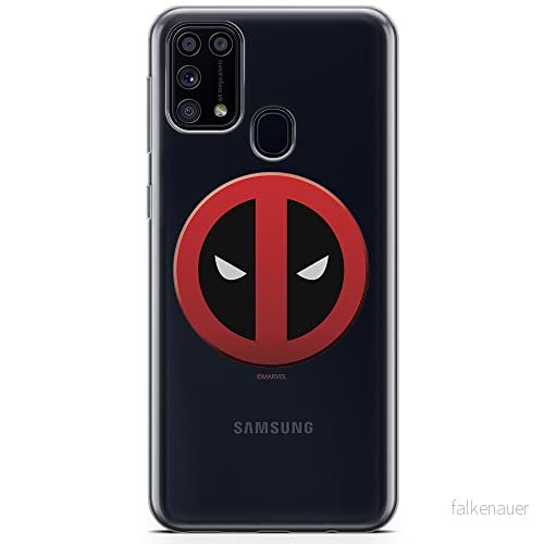 ERT GROUP mobiltelefonfodral för Samsung M31 originalt och officiellt licensierat Marvel mönster Deadpool 003 optimalt anpassad till formen på mobiltelefonen, gedeeltelijk transparant 5904805477171