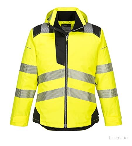 Portwest T400YBR6XL Vision Hi Vis regnjacka, 6X Large, gul/svart 5036108298440