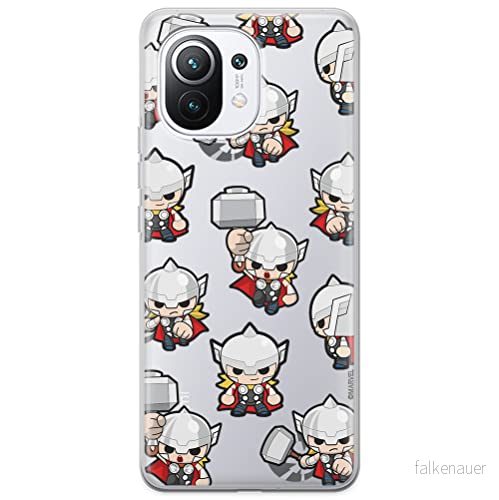 ERT GROUP mobiltelefonfodral för Xiaomi 11 originalt och officiellt licensierat Marvel mönster Thor 007 optimalt anpassad till formen på mobiltelefonen, gedeeltelijk transparant 5904805166808