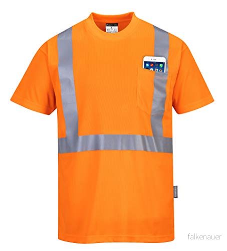 Portwest S190ORRM herr Hi Vis fick t shirt, vanlig, storlek medium, orange 5036108268375
