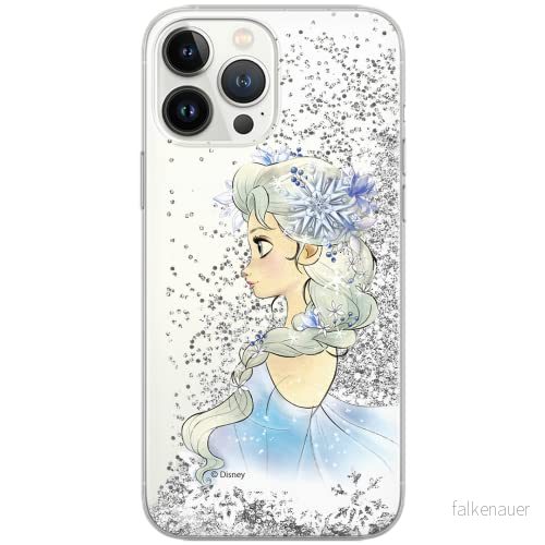 ERT GROUP mobiltelefonfodral för Apple Iphone 13 PRO originalt och officiellt licensierat Disney mönster Elsa 010 Vit optimalt anpassad till formen på mobiltelefonen, med glitter overflow effekt 5904805761911