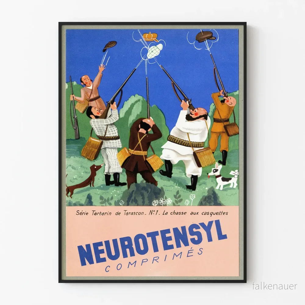 Vintageposter Neurotensyl - Tartarin-serien från Tarascon
