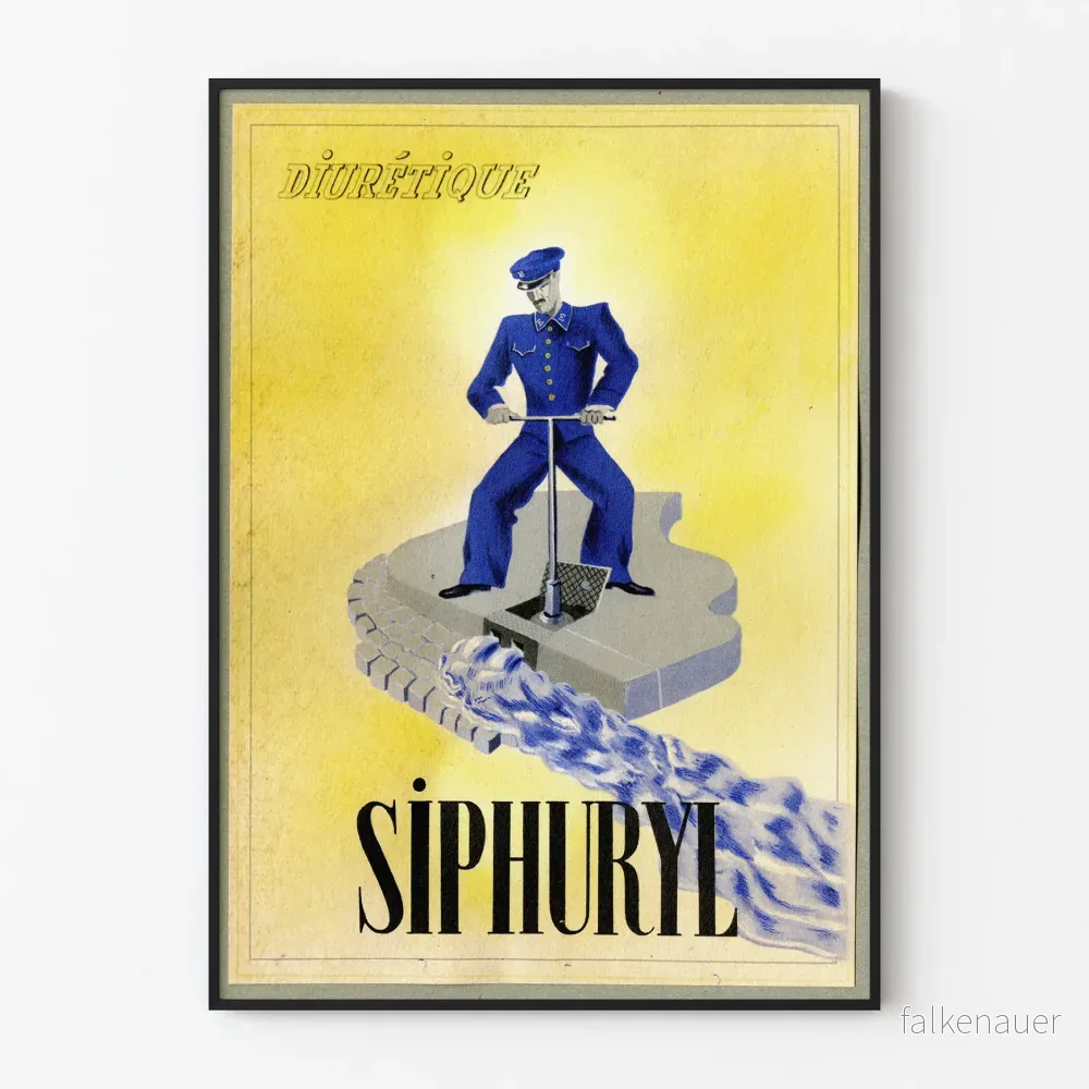 Vintage reklamposter för Siphuryl diuretikum