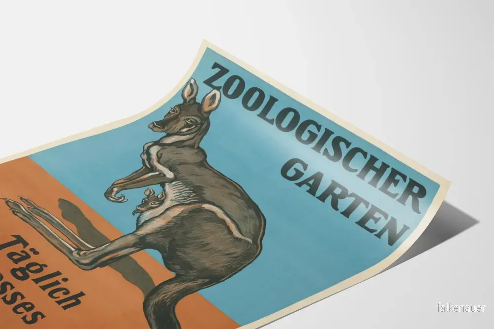 Vintageposter med Känguru Zoo och Militärkonsert - Bild 3