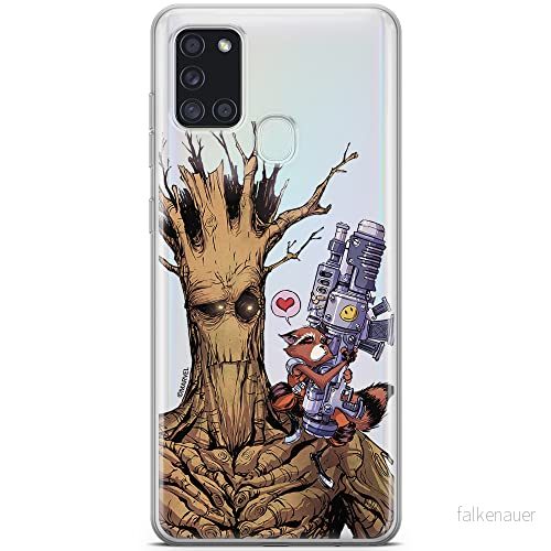 ERT GROUP mobiltelefonfodral för Samsung A21s originalt och officiellt licensierat Marvel mönster Guardians of the Galaxy 001 optimalt anpassad till formen på mobiltelefonen, gedeeltelijk transparant 5903040258002
