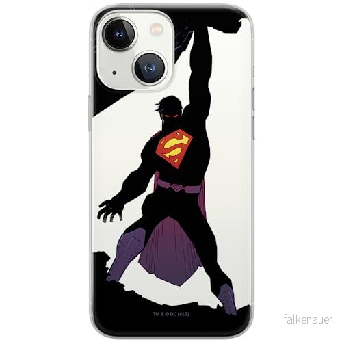 ERT GROUP mobiltelefonfodral för Iphone 13 originalt och officiellt licensierat DC mönster Superman 008 Vit optimalt anpassad till formen på mobiltelefonen, gedeeltelijk transparant 5903932922844