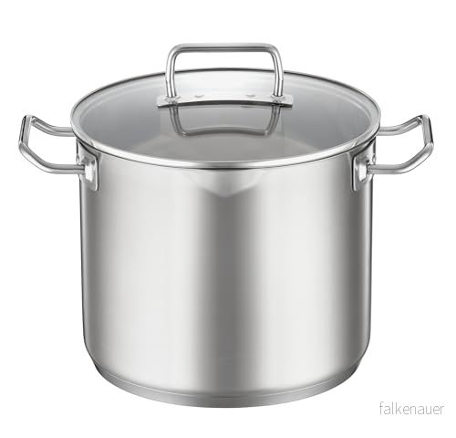 RÖSLE EXPERTISO Grönsaker och soppgryta, högkvalitativ universell kastrull i rostfritt stål 18/10, 24 cm, glaslock, inre skala, induktionssäker, diskmaskinssäker, silverfärger 4004293919458