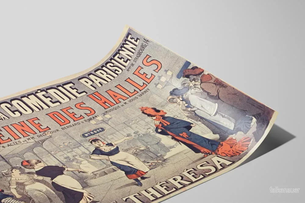 Teateraffisch La Reine des Halles - Vintage väggdekoration - Bild 2
