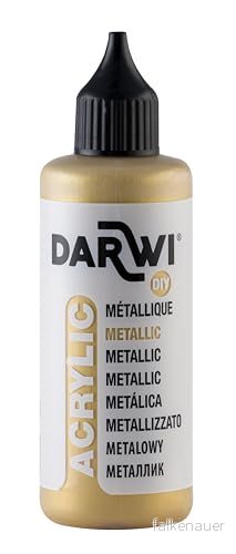 DARWI DA0230080050 akrylfärg i flaska, guld, en storlek 5411711424064