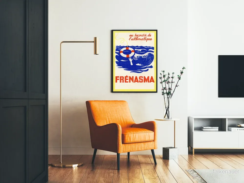Vintageaffisch Frénasma till hjälp för astmatiker - Retro väggdekoration - Bild 2