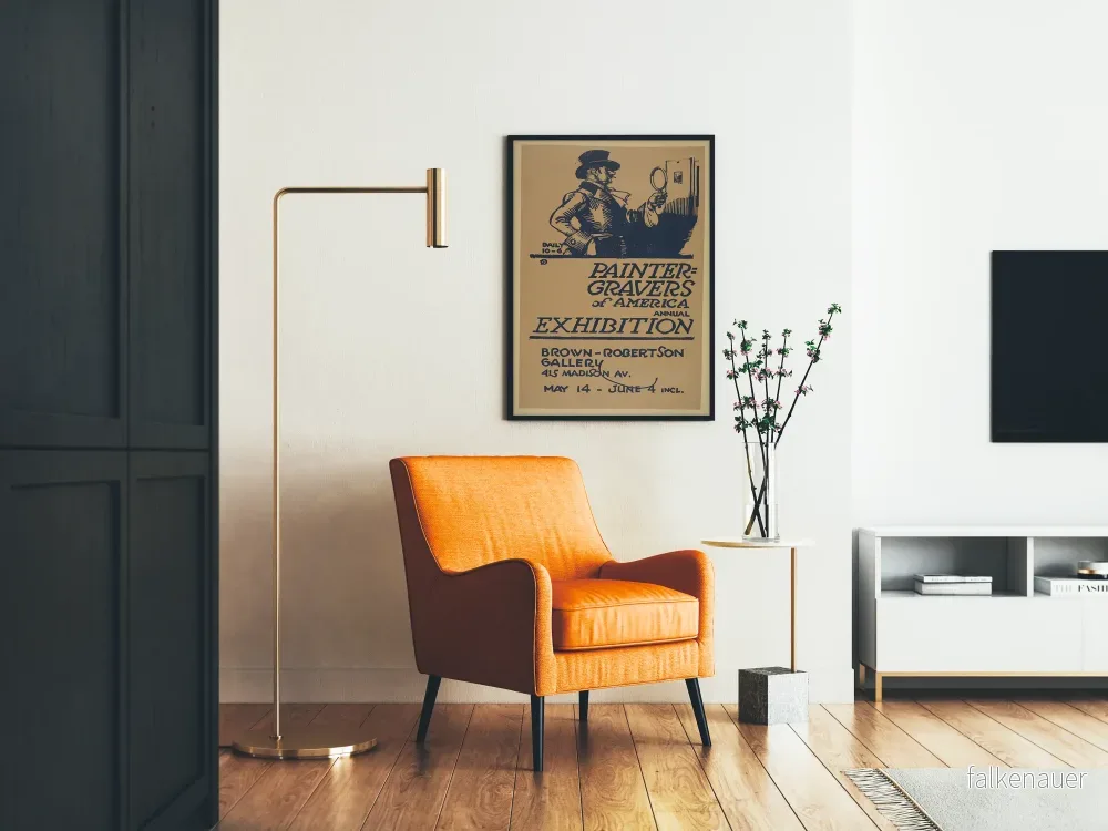 Vintageposter för den årliga utställningen för amerikanska målare-gravörer - Bild 2