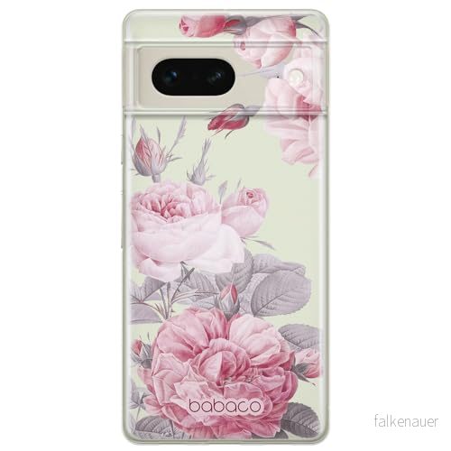 ERT GROUP mobiltelefonfodral för Google PIXEL 7 originalt och officiellt licensierat Babaco mönster Flowers 050 optimalt anpassad till formen på mobiltelefonen, gedeeltelijk transparant 5905795150556