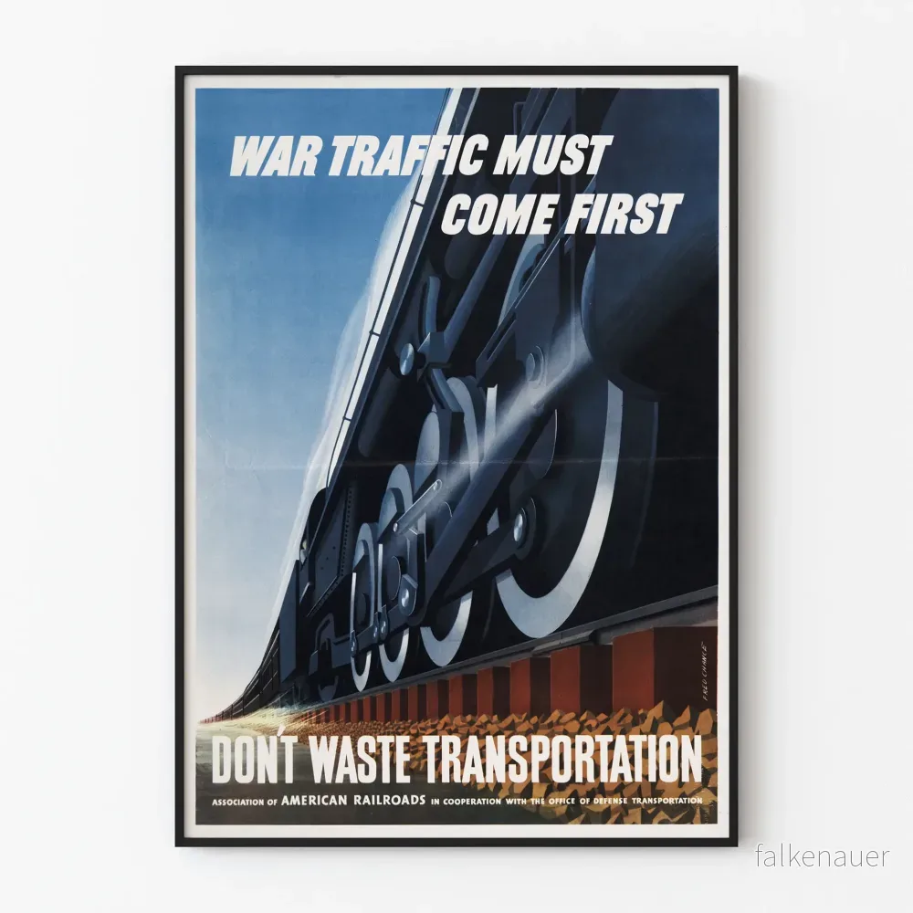 Vintage transport av krigståg – Poster för väggdekoration