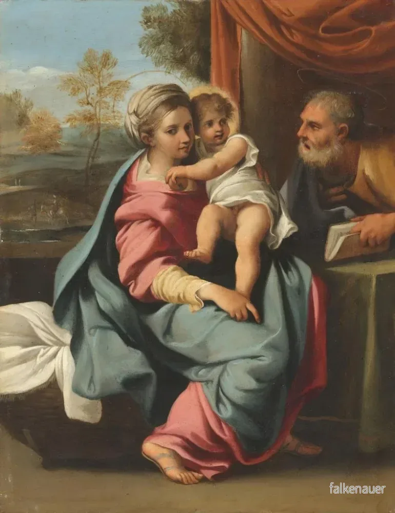 Målning La Sainte Famille - Antonio Carracci | Konsttryck - Bild 2