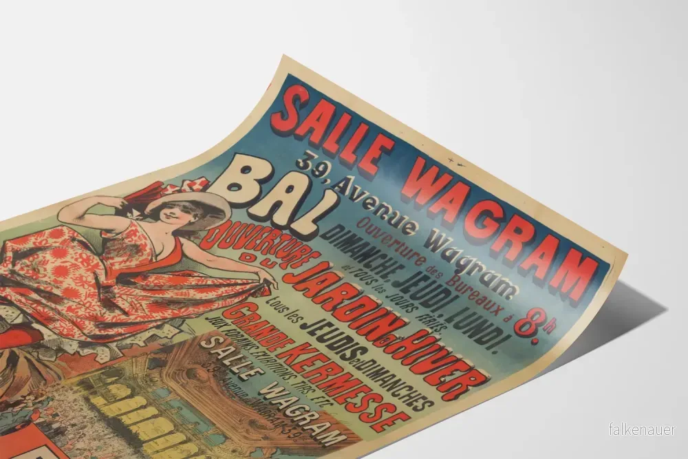 Vintageposter Bal Salle Wagram Väggdekoration - Bild 3