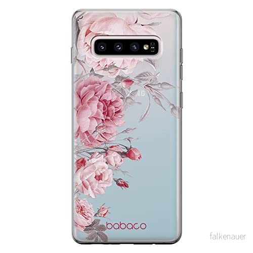 ERT GROUP mobiltelefonfodral för Samsung S10 PLUS originalt och officiellt licensierat Babaco mönster Flowers 059 optimalt anpassad till formen på mobiltelefonen, gedeeltelijk transparant 5905131372604