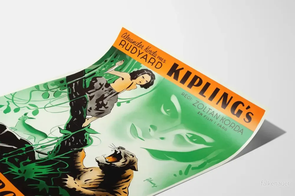 Vintageposter av Djungelboken - Djungelboken - retro filmväggdekoration - Bild 3