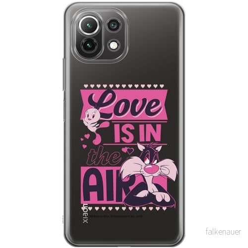 ERT GROUP mobiltelefonfodral för Xiaomi 11 LITE 4G / 5G originalt och officiellt licensierat Looney Tunes mönster Sylvester & Tweety 007, gedeeltelijk transparant 5905795123680