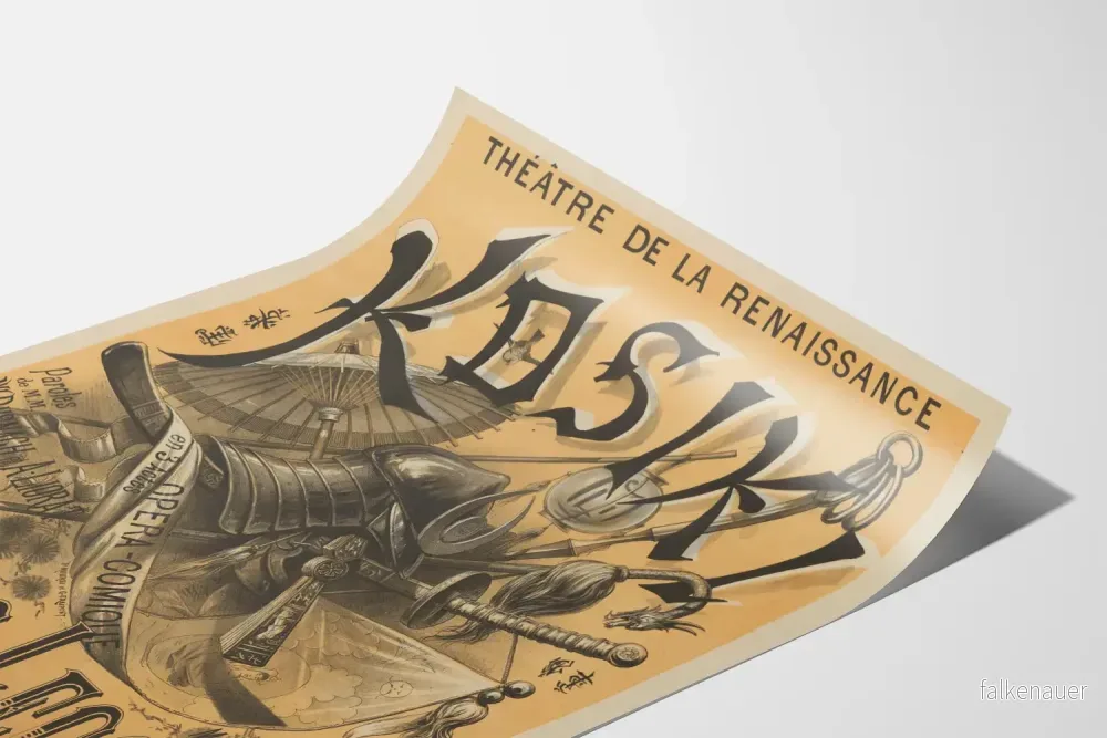 Teateraffisch av Théâtre de la Renaissance Kosiki - Vintage väggdekoration - Bild 3