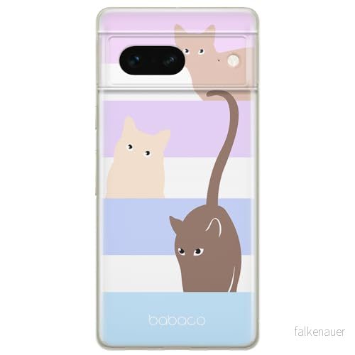 ERT GROUP mobiltelefonfodral för Google PIXEL 7 originalt och officiellt licensierat Babaco mönster Cats 014 optimalt anpassad till formen på mobiltelefonen, fodral tillverkad av TPU plast 5905795149895