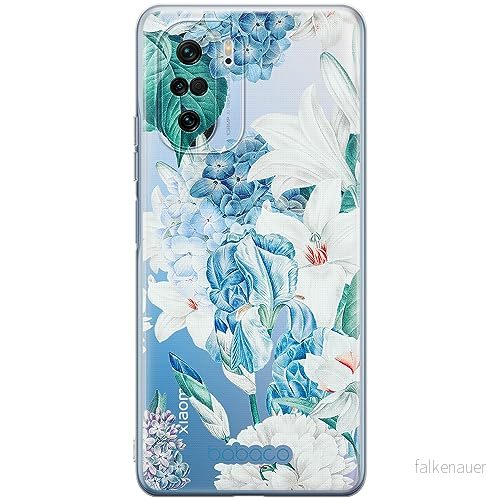 ERT GROUP mobiltelefonfodral för Xiaomi MI 11i/ REDMI K40/K40 PRO/POCO F3/ F3 PRO originalt och officiellt licensierat Babaco mönster Flowers 026, gedeeltelijk transparant 5905511889234