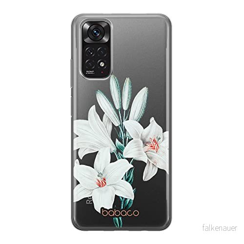 ERT GROUP mobiltelefonfodral för Xiaomi REDMI NOTE 11S 4G / 11 originalt och officiellt licensierat Babaco mönster Flowers 039, gedeeltelijk transparant 5905511568634