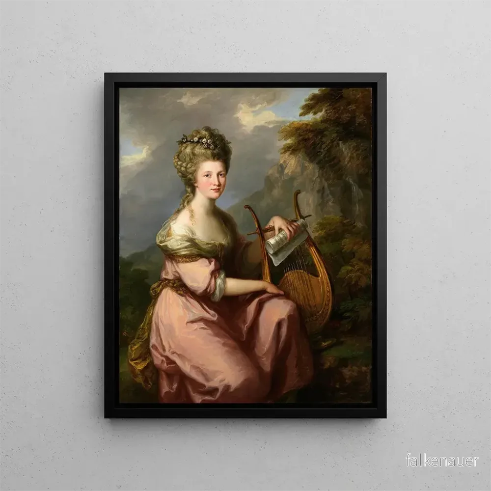 Målning av Sarah Harrop Mme Bates i museet – Angelica Kauffman | Konsttryck Målning av Sarah Harrop Mme Bates i museet – Angelica Kauffman | Konsttryck