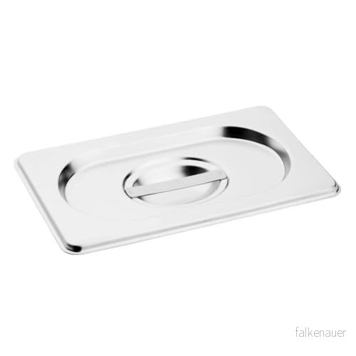 Vogue K972 rostfritt stål 1/4 gastronorm lock topp matförvaring, silver 5050984023682