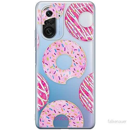 ERT GROUP mobiltelefonfodral för Xiaomi MI 11i/ REDMI K40/K40 PRO/POCO F3/ F3 PRO originalt och officiellt licensierat Babaco mönster Donut 002, gedeeltelijk transparant 5905511879372
