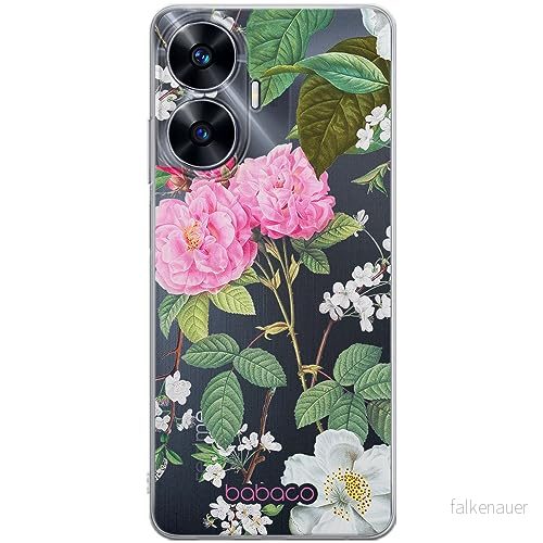 ERT GROUP mobiltelefonfodral för Realme C55 originalt och officiellt licensierat Babaco mönster Flowers 037 optimalt anpassad till formen på mobiltelefonen, gedeeltelijk transparant 5905511870232