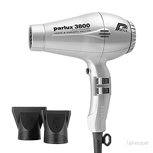 Parlux 3800 keramik plus joniskt miljövänligt metalliskt silver 8021233114090