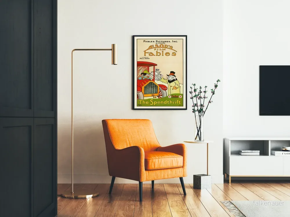 Vintageposter Aesops Fabeln Den Slösaktige - Retro väggdekoration - Bild 2