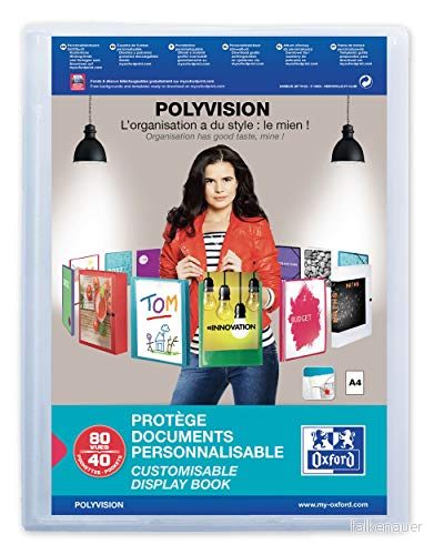 Oxford polyvision A4 a4, med 40 svetsade fodral, transparent, 1 styck 3045050079580