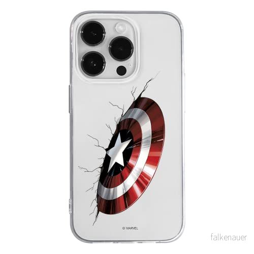 ERT GROUP mobiltelefonfodral för Apple Iphone 14 PRO originalt och officiellt licensierat Marvel mönster Captain America 023 optimalt anpassad till formen på mobiltelefonen, gedeeltelijk transparant 5905131913111