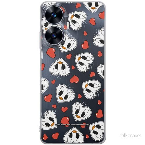 ERT GROUP mobiltelefonfodral för Realme C55 originalt och officiellt licensierat Looney Tunes mönster Tweety 018 optimalt anpassad till formen på mobiltelefonen, gedeeltelijk transparant 5905795122676
