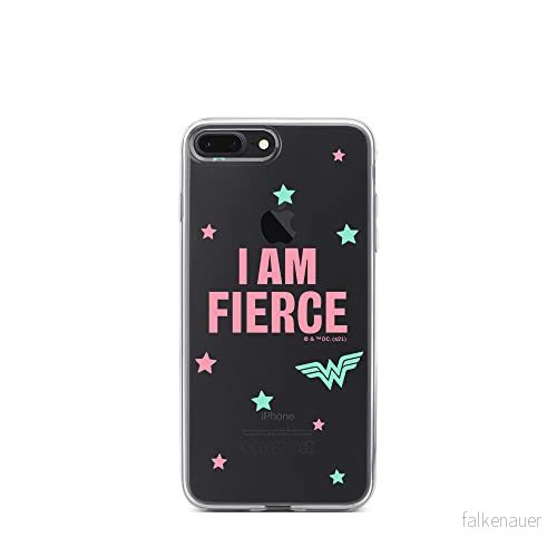 ERT GROUP mobiltelefonfodral för Apple Iphone 7 PLUS/ 8 PLUS originalt och officiellt licensierat DC mönster Wonder Woman 026 Vit anpassad till formen på mobiltelefonen, gedeeltelijk transparant 5903932938623